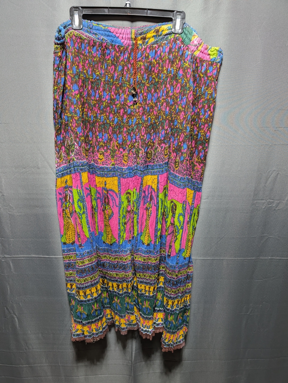 Bohemian Multicolor Maxi Skirt - Pink & Blue Accents